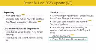 Power BI - Microsoft - Update June 2023