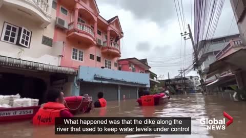 Myanmar dam breach triggers floods in northern Thailand, drone footage shows