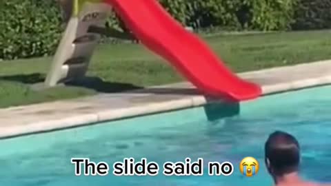 Yes the slide broke and he fell, but it was still very graceful 😂 🎥 contentbible