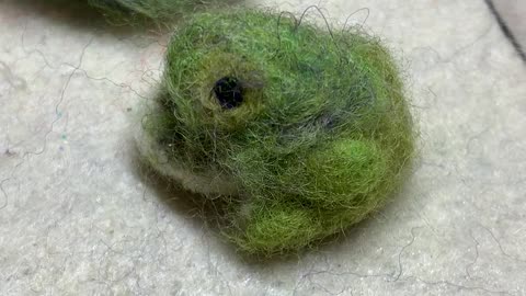 Needle Felted Frog for Halloween Witchy Poo Ornament