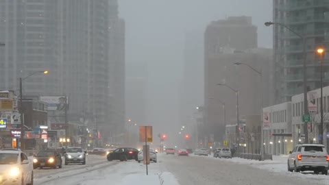 Winter Snow Storm in Toronto CANADA