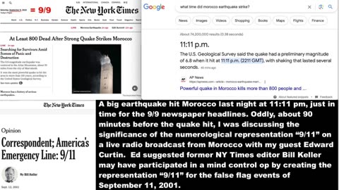 Where Did "9/11" Come From? (And a Disturbing Moroccan Earthquake Coincidence)