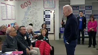 Joe Biden Rallies Volunteers At New Hampshire Campaign Field Office