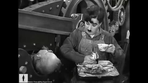 charlie chaplin - the machanic's assistant --scene from modern times