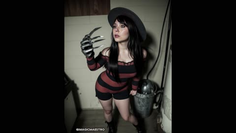 POSH - Elizabeth Olsen as Freddy Krueger AI Generated