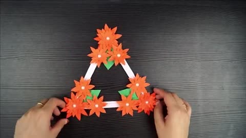 HOW TO MAKE CRAFT PAPER FLOWER WARLAND