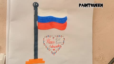 Russia 🇷🇺flag drawing|| Easy flag drawing|| Beautiful Flag drawing