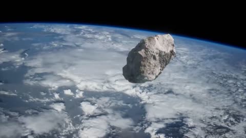 Space craft Colliding with an asteroid
