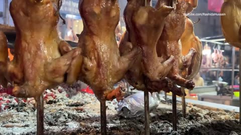 Balochi Sajji Making | Famous Quetta Street Food Roasted Rotisserie Chicken | Pakistani Street Food