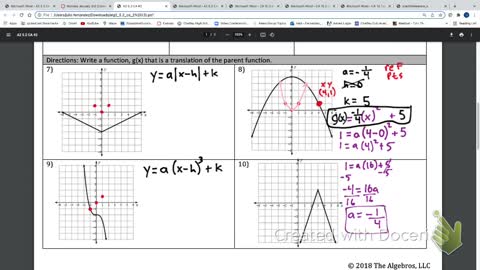 IM3 Alg2 CC 5.2 CA#2 Graphing with Transformations