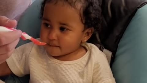 Baby shows exactly how she is a daddy's girl