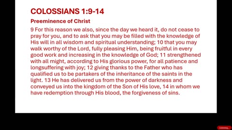 COLOSSIANS: CHRIST ALONE