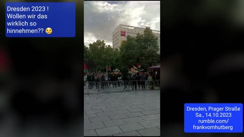 Palästinenser Proteste - Dresden, Prager Straße, 14 10 2023 - Demo