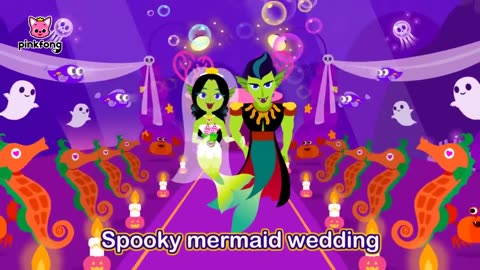 Halloween Mermaid Wedding _ Halloween Songs _ Baby Shark Halloween _ Pinkfong So