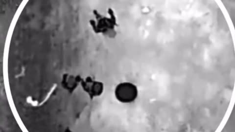Combat Footage of precision grenade drop on Russian soldiers in Ukraine