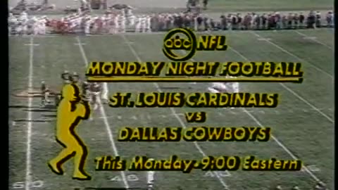 November 1977 - Jim Lampley Promotes Monday Night Football During Monon Bell Telecast