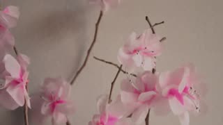 DIY Tree Branches Idea Project 😍 How to Make Cherry Flowers 😊 Crafts and Recycling 👍