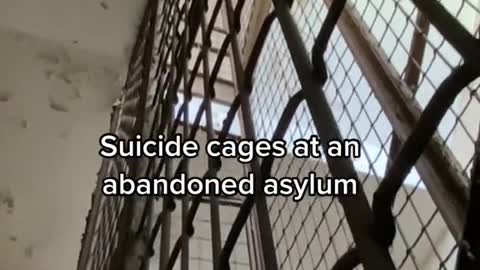 Suicide cages at an abandoned asylum