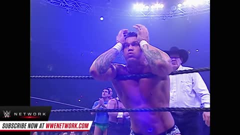 WWE wrestler Randy Orton's facial expressions when The Undertaker makes his return