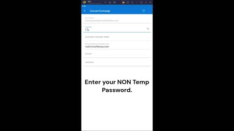 Setup Outlook app for MCS