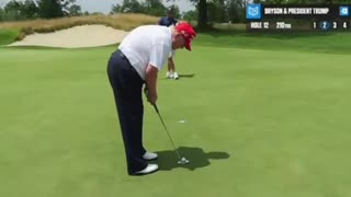 POWERFUL: Trump Makes Breathtaking Shot While Playing Golf