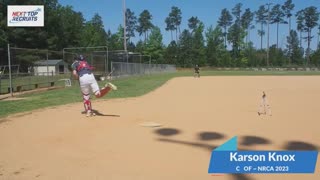 US High School Baseball Featuring: Karson Knox C OF Class of 2023