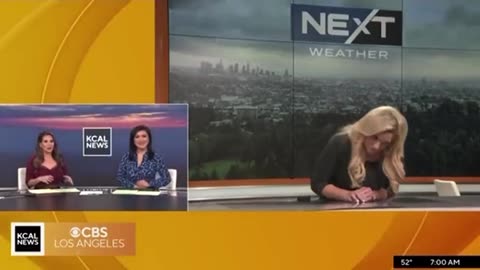 KCAL CBS meteorologist Alissa Carlson collapses live on the air... 💉