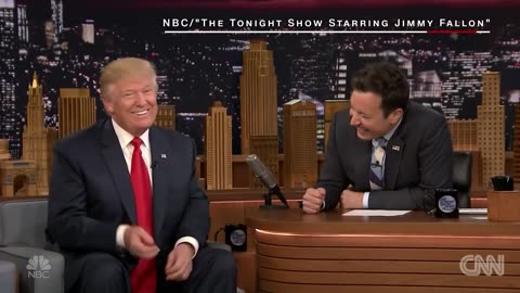 Donald Trump lets Jimmy Fallon mess up his hair...