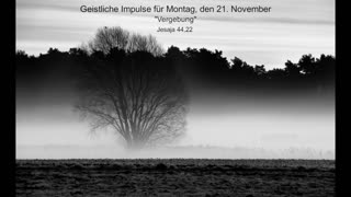 Geistliche Impulse für Montag, den 21. November