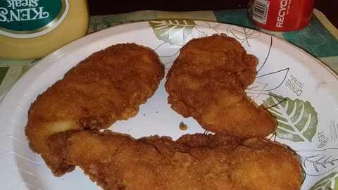 Eating Cooked Chicken Tenders From Gordon's Food Service, Dbn Hgts, MI, 12/1/23