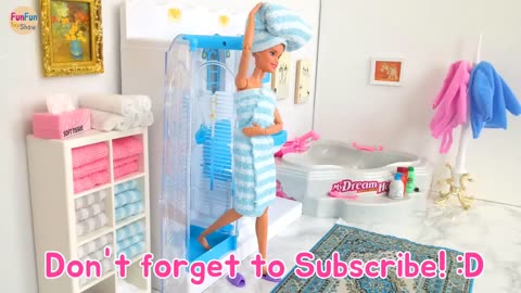 Barbie doll Shower Time! Waktu mandi boneka Barbie! Barbie boneca Tempo de banho