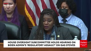 Rep. Cori Bush (D-MO) defended new regulations on gas stoves