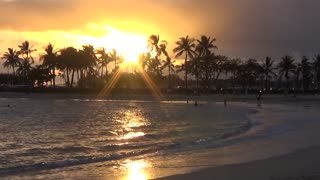 Honolulu, HI — Kahanamoku Beach - Sunset
