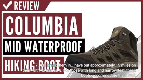 Buyer Comments: Columbia Men's Crestwood Mid Waterproof Hiking Shoe