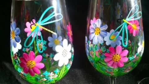Most Elegant handmade glass painting ideas for bignnersunique glass painting designs