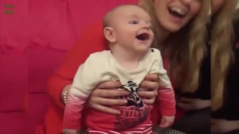 Funny Babies Laughing at Whoopee Cushions