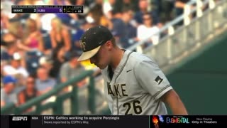 CWS - Wake Forest vs LSU - Seth Keener - final full inning in an epic junior year