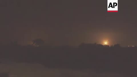 IDF flares illuminate night sky over Gaza