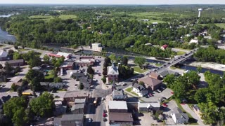 Drone captures summer day in Lakefield, Ontario