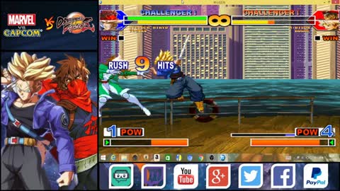 Brothers of blade Trunks and Strider!!! Marvel vs Capcom Vs Dragon Ball FighterZ