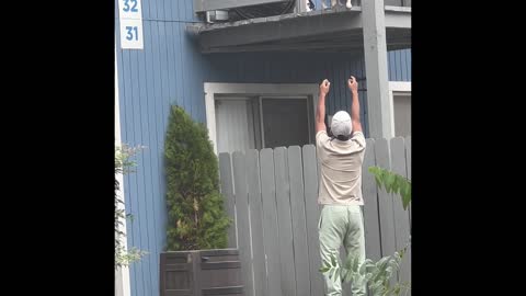 Dog Jumps From Second Floor Balcony to Be With Owner