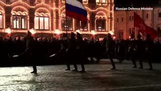 Russian military rehearses for Victory Day