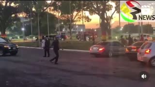 Body of the late Christian atsu arrives at the forecourt of the state house