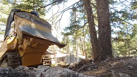 Crawling over quarts with a dozer