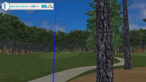 "Purple Derf" Golfing on Simulator