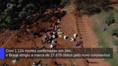 COM 1.124 MORTES EM 24H, O BRASIL ATINGIU A MARCA DE 27.878 ÓBITOS PELO NOVO CORONAVÍRUS