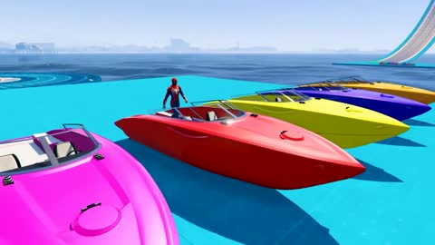 GTA V Epic New Stunt Race For Car Racing Challenge by Quad Bike, Cars and Motorcycle, Spider Shark10