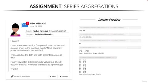 ASSIGNMENT Series Aggregation/Pandas Series video 21