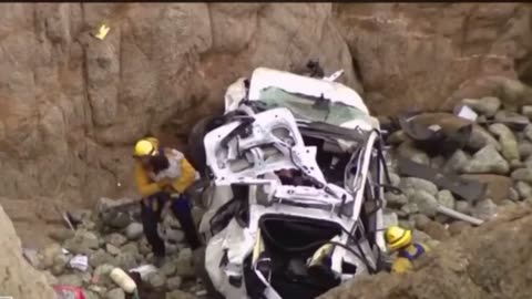 California doctor drove his Tesla with his family inside off a 250 foot cliff