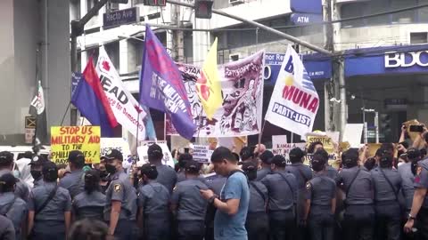 Activists protest U.S. VP Harris' Philippines visit
